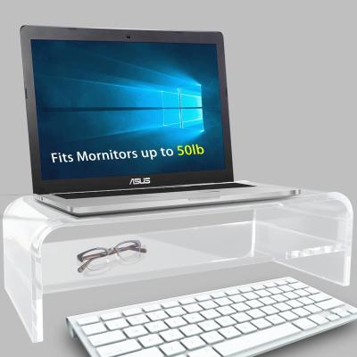 China Convertible Home Office Monitor Riser Clear Acrylic Acrylic Monitor Holder Stand Office Desk Furniture for sale