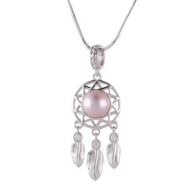 China TRENDY Dreamy Sterling Silver Custom Pendant 925 Valentine's Day Pendant Gift Ideas Catcher Pearl Color Changeable for sale