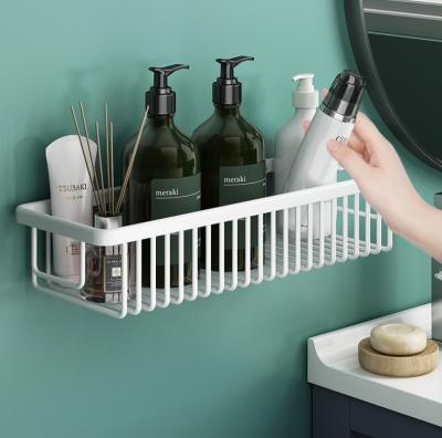 China Bathroom Shower Shelf Rack Storage Holder Shampoo Soap Cosmetic Shelves Bathroom Wall Mounted Organizer for sale