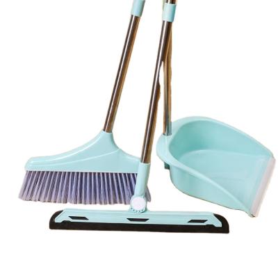 China Foldable Plastic Soft Hair Broom Combination Eco-Friendly Collapsible Plastic Soft Hair Broom Dustpan Dustpan Household Suit Cleaning Tools PP Quality Clean Helper for sale