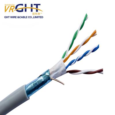 China Indoor Gray O.D., 5.0mm Network Cat5 CCA FTP CAT5E 0.5mmCCA 24AWG Cable for sale