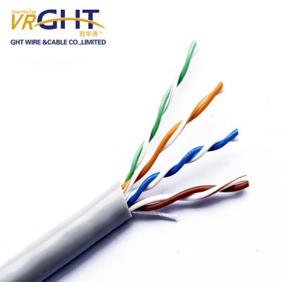 China 99.99% Bare Copper Indoor Gray O.D., 5.0mm Network Cat5 UTP CAT5E 0.5mmBC 24AWG Cable zu verkaufen