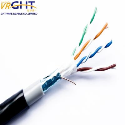 Китай 99.99% Bare Copper Outdoor Gray O.D., 5.0mm Cat5 Network FTP CAT5E 0.5mmBC 24AWG Cable продается