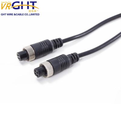 China CCTV system factory supply aviation cable 4pin aviation connector female to female bus camera cable en venta