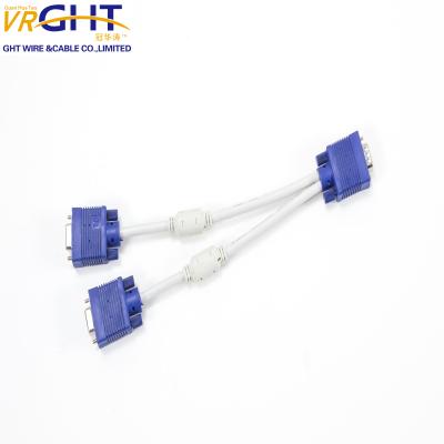 China Wholesale TV Cable D007 Dual Main VGA Cable For TV Projector To Computer Monitor VGA Cable for sale