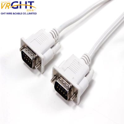 China Wholesale 9 Pin TV 15 Pin Female To Pin Male VGA D004 DB9 Cable For TV Projector To Computer Monitor 10 Meter VGA Cable for sale