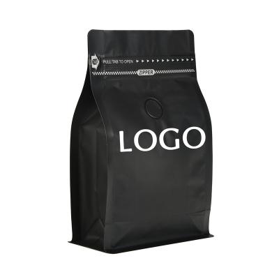 China Hot Factory Wholesale Coffee Bags Moisture Proof Good Sealing Large Capacity Custom Logo External Custom Black Coffee Bags Packaging for sale