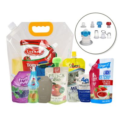 China Custom Printing Moisture Proof Fruit Puree Food Grade Kids Fruit Spray Bag Biodegradable Food Spray Portable Supplement Stand Up Pockets For Liquid for sale