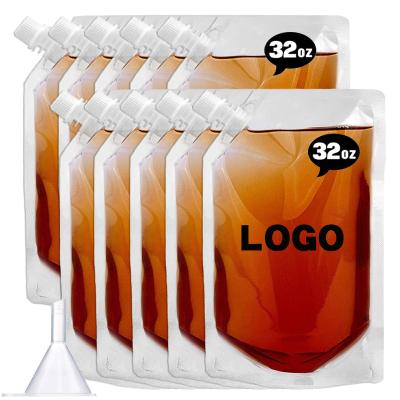 China Moisture Proof Custom Printed Clear Food Drink Bags Reusable Plastic Spout Pouch Holder Up Pouch Liquid Sealed Pouch for sale