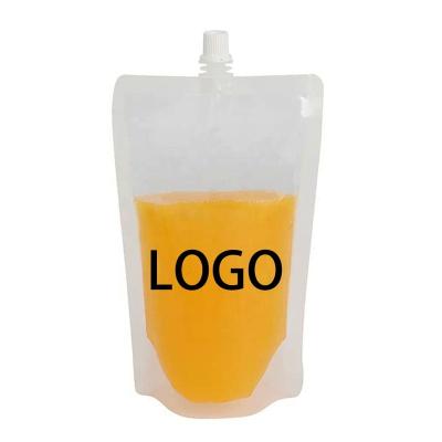 China Promotional Clear China Water Pouch Bag Stand Up Spout Bag Moisture Proof Biodegradable Plastic Liquid Reusable Food Drink Pouch Clear Spout for sale