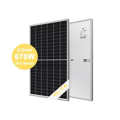 China 650W 655W 660W 665W 670W Solar Panels Rectified For Apartment Garden Light 210mmx210mm for sale