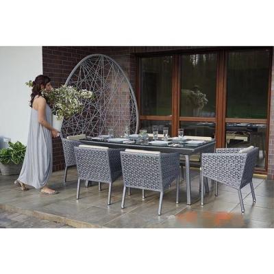 China UV-Resistant Commercial Outdoor Waterproof Aluminum Cafe Rattan Plastic Garden Hotel Chairs for sale