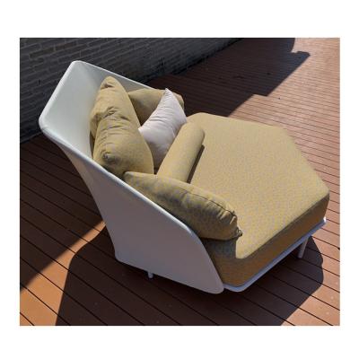 China Modern Italian Outdoor Furniture Cushion Fabric Sofa Backyard Patio Furniture Simple for sale