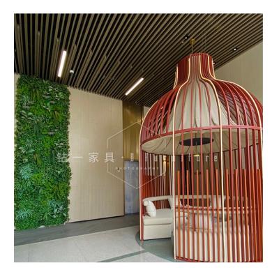 China Modern Customized Aluminum Gazebo Sofa Set Modern Fancy Birdcage Shaped Villa Garden Patio Deck Furniture Set for sale