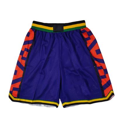 China Free Shipping Antibacterial Mens Summer Basketball Shorts Custom Logo Outlets Sublimated Mesh Embroidery Factory for sale