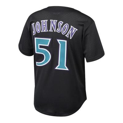 China Free Shipping Breathable Randy Johnson Sports Shirts Sublimation Cheap Price Baseball Jersey Factory Outlets for sale