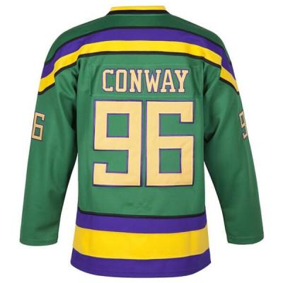 China Shirts & Tops Wholesale #96 Charlie Conway Jersey Gordon Bombay #66 Movie Ice Hockey Jerseys Green Stitched for sale