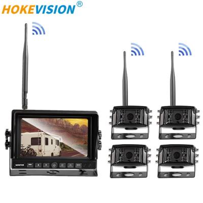 China Digital camera dvr semi bus truck camera system waterproof wireless vehicle supporting reversing cameras with 7 7