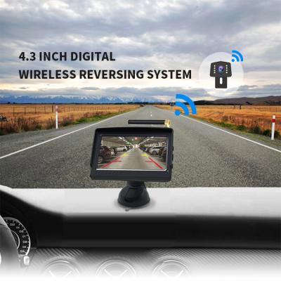 China 4.3Inch Screen 2.4G Waterproof Fast Shipping Wireless License Plate Car Reverse Backup Camera With Monitor For Car Chevrolet Pickup for sale