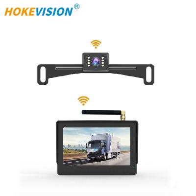 China 12v Car License Plate Mount Waterproof Top Selling Reverse Backup Rear Camera For Truck Bus Pickup for sale