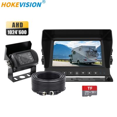 China Wholesale Waterproof DC 12V-24V AHD 720P 1080P HD 360 Pin IR Night Vision 4 Reversing Car Camera CCTV Backup System 7 9 Inch LCD Monitor for sale