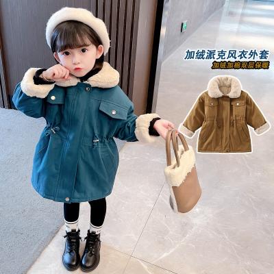 China Girl Winter Jackets Breathable Parka Coats Thick Warm Baby Kids Coat Fleece Kids Outerwear for sale