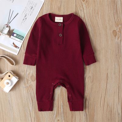 China 2021 Autumn Newborn Baby Girl Boy Long Sleeve Jumpsuit Playsuit Knitted Cotton Clothes Romper Long Sleeve Baby Romper for sale