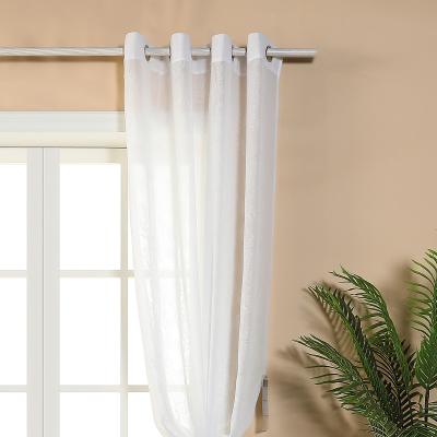 China Blackout Amazon hot selling high quality cheap price embossed design Ready made white voile sheer curtains sheer fabric voile window for sale