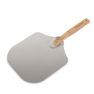 China Sustainable Baking Aluminum Pizza Peel Kit Folding Handle Wood Homemade Pizza Shovel for sale