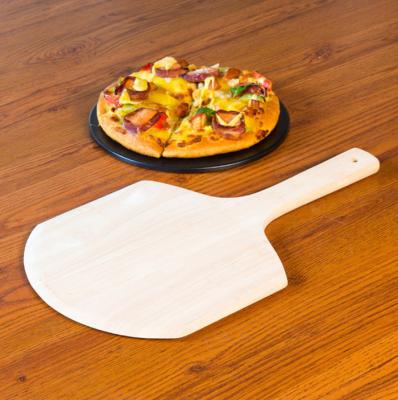 China Disposable Pizza Baking Stone Set Black Color Cordierite Pizza Stone With Short Handle Wood Pizza Skin for sale