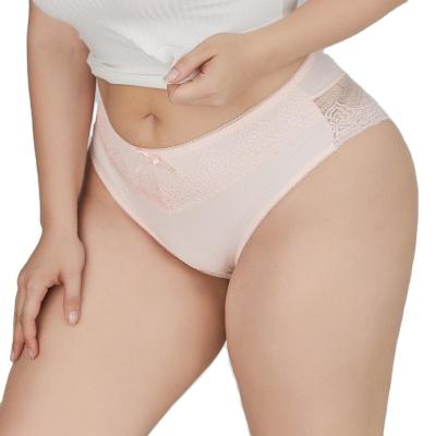 China BEIZHI Breathable 12 O'Clock Custom Design Lace Plus Size Pale High Waisted Women's Elastic Force Transparent Panties for sale