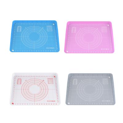 China Durable Heat Resistant Silicone Baking Tools Thick Silicone Rolling Pad Household Food Grade Board Baking Kneading Tool for sale