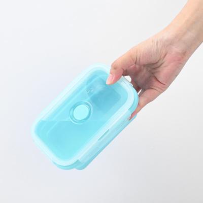 China Hot Selling Sustainable Collapsible Silicone Food Bowls Microwave Silicone Food Storage Container for sale