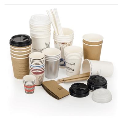 China Factory Sale 8oz 10oz 12oz 16oz 20oz 24oz Coffee Catering Recyclable Hot Eco Friendly Disposable Paper Cups Paper Cups For Hot Drinks for sale