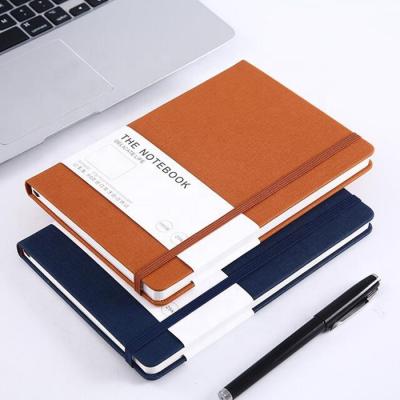 China A5 Hardcover Academic Printed Logo PU Leather Diary Planner Diary Hardcover Daily Monthly Notebook Customized for sale