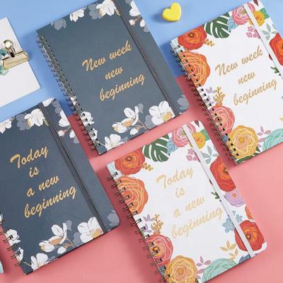 China 2022 Wholesale Custom A6 Size Hardcover New Arrivals Spiral Binder Planner Diary Schedule Journal Agenda Book for sale