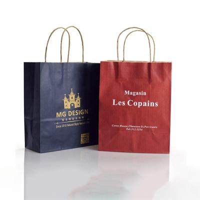 China Recyclable Custom Popular Size Navy Blue Giftbag Gift Shopping Paper Bag Specification Printing With Different Types Of String Handle for sale