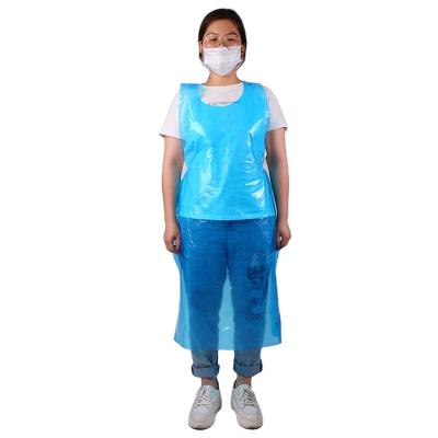 China One Time Use Disposable Poly Polythene Aprons Black One Time Disposable for sale