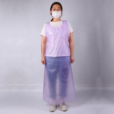 China LDPE Waterproof Adult Eco-Friendly Professional Plastic Disposable Pe Plastic Baking Apron for sale