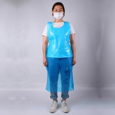 China Hot Sale Waterproof Cheap PE Plastic Disposable Apron Waterproof Plastic Apron for sale