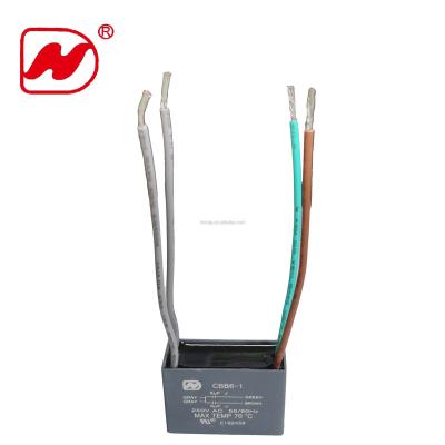 China CBB61 250V 5+5uf P0 Capacitor CBB61 250V 5+5uf P0 Propeller Speed ​​Control Capacitor Shipping and Handling 50/60HZ Cable Length 10cm for sale