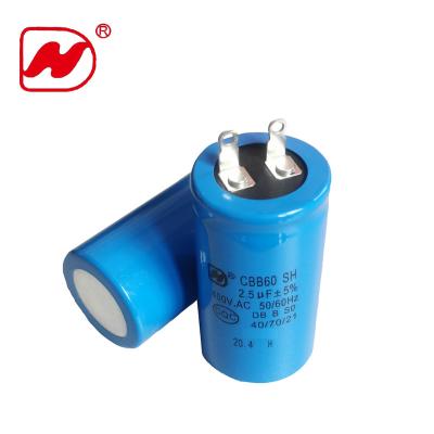 China SM round type tabel-fan capacitor to India CBB60 3.5uf 400V CBB60 capacitor for sale