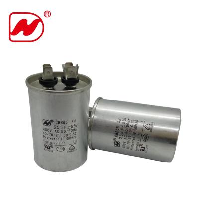 China N Capacitor CBB65 Air Conditioner Motor Capacitor 450V 25UF CBB65 Capacitor for sale