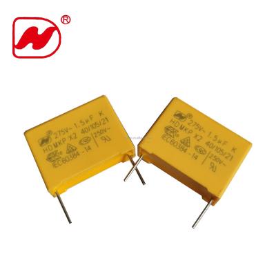 China X2 PCB safety capacitor noise suppressor capacitor voltage reduction capacitor 275V 1.5uf capacity can be customized for sale