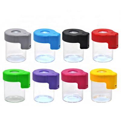 China HEMPACKA Herb Weed Container LED Viable Airtight Light Growing Weed Packaging MAG Glass Jar for sale