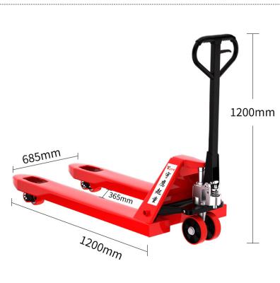 China Hot Sale 3 Ton 5ton High Efficiency Hand Pallet Truck Price Manual Pallet Jack Forklift Hydraulic Hand Pallet Truck With Weigh Scale for sale