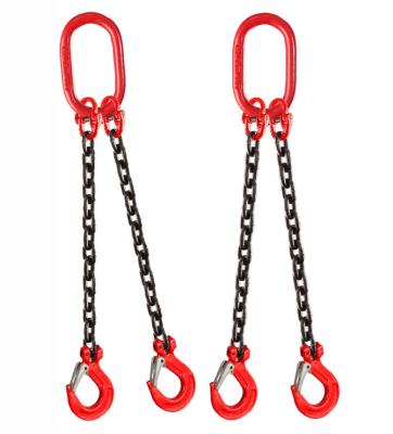 China OEM G80 Galvanized Cargo Chain Alloy Steel Lifting Lashing Link Pitch Chain for sale