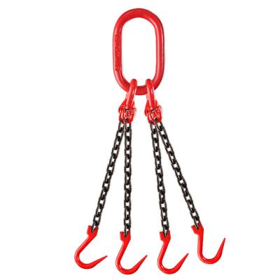 China Cargo Manufacturer G80 Chain Sling Double Four Lifting Legs Lifting Chain Sling For Construction Loading Industry for sale