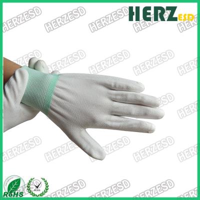 China Anti Slip ESD Coated Glove ESD Hand Gloves  Conductive Work Line Safety for sale