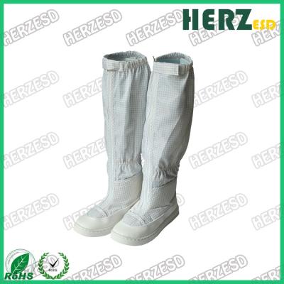 중국 PU Anti-static Boot White Stripe Antistatic Cloth Shoes Work ESD Cleanroom Boots 판매용